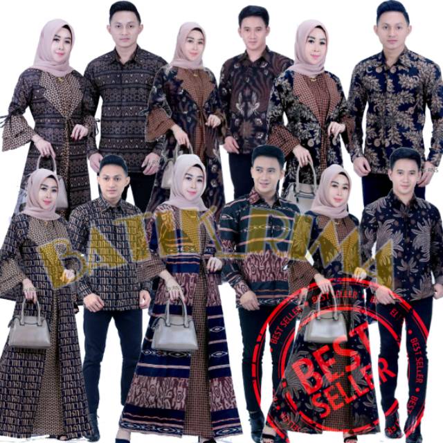 COUPLE BATIK KELUARGA GAMIS LONCENG MODEL JAZZ GAMIS