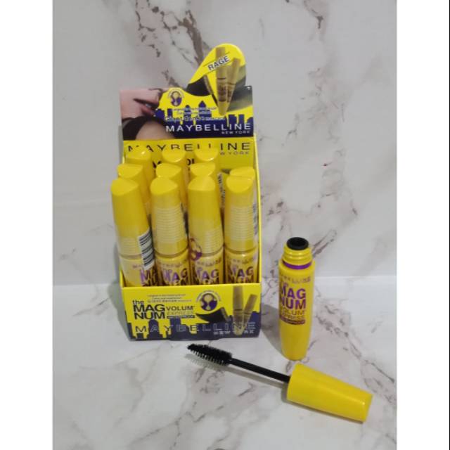 PROMO  ECER MACARA HITAM WATERPROOF  MAYBELLINE COVER KUNING NO.H7003