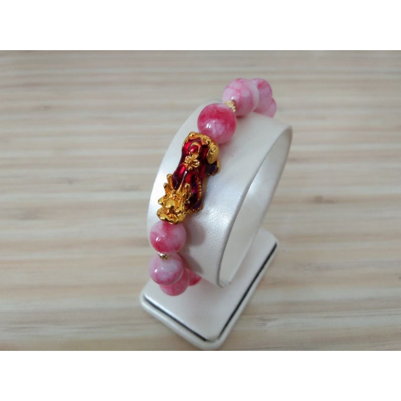 18k... Gelang Batu Pink Variasi Pixiu 3D/P1Pink