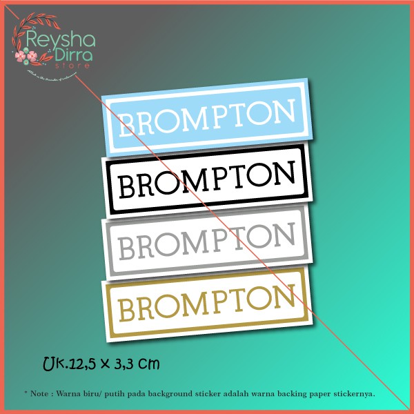 Sticker BROMPTON | Cutting Sticker BROMPTON | Sticker Frame Sepeda