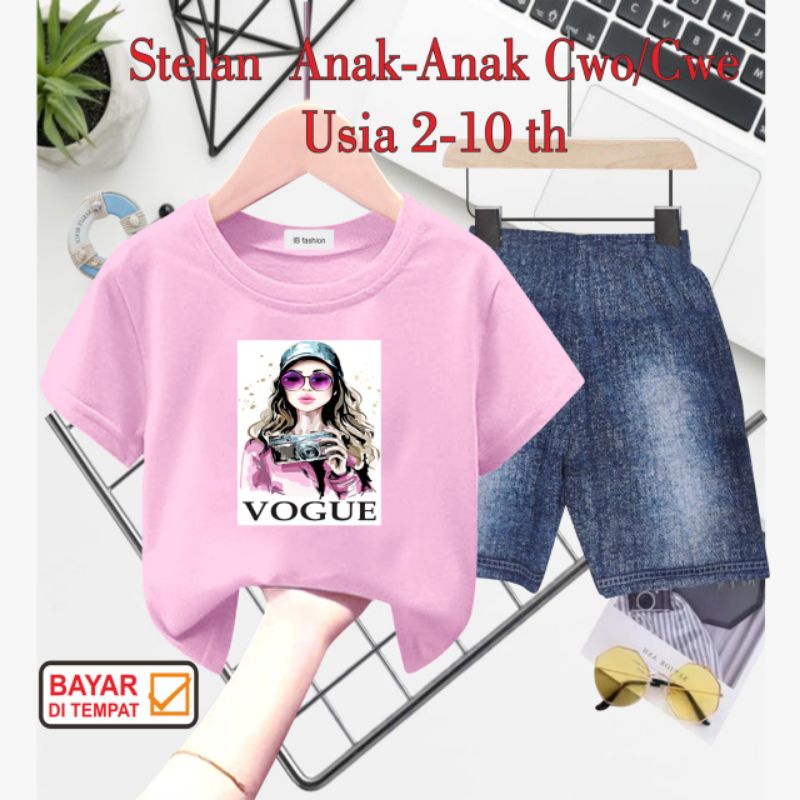 ((IB))SETELAN ANAK PEREMPUAN SEMI JEANS/V0QU3 CEWEK DIGITAL SABLON