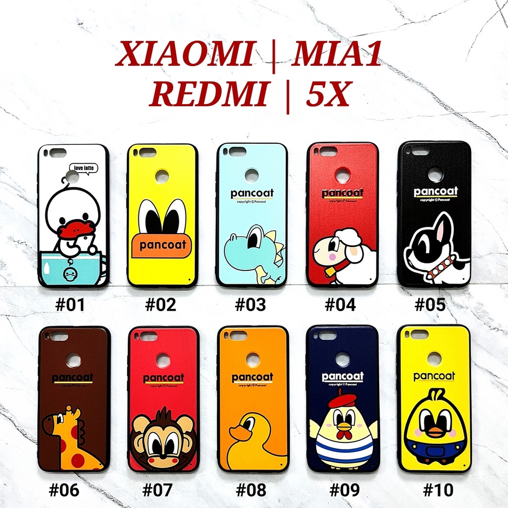 [ BUY 1 GET 1 FREE ] FPT - XIAOMI MIA1 REDMI 5X S2 5A REDMI NOTE 4 4X 5A 5 PRIME 5 PRO | PANCOAT Soft Hard Case Emboss UV Glossy Cartoon