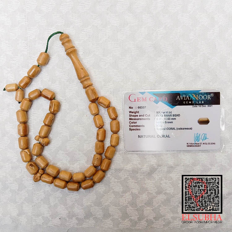Tasbih Yuser/Yusr Putih Laut Merah 33 butir Original Mesir