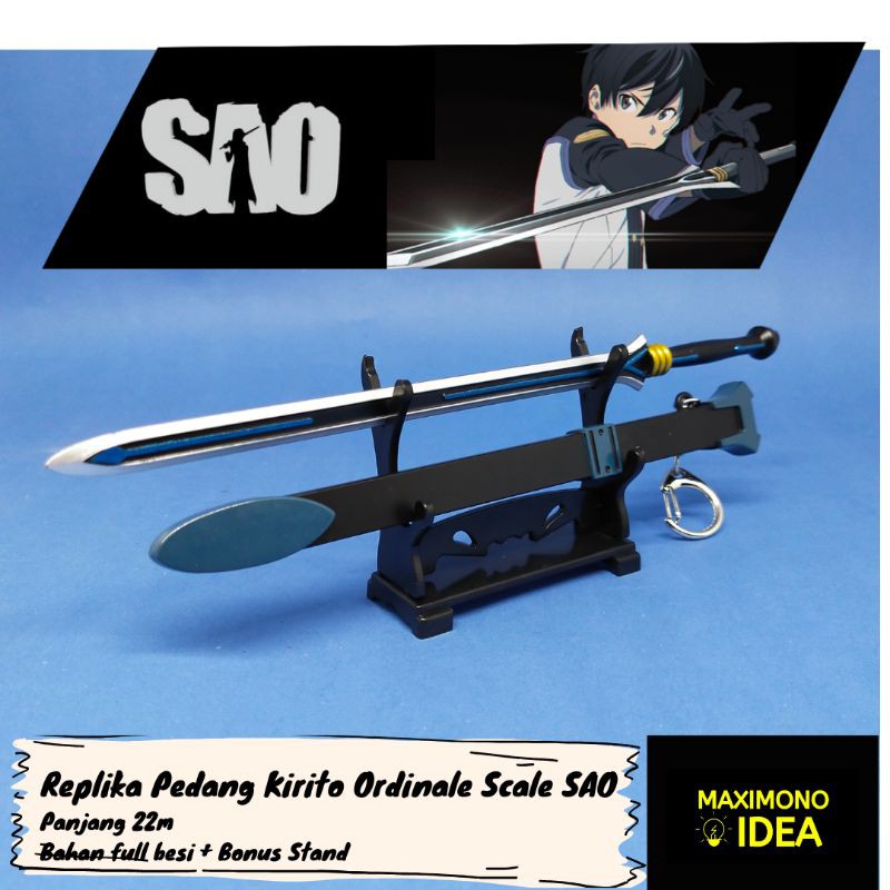 Gantungan Kunci Anime Pedang Kirito Ordinale Scale SAO