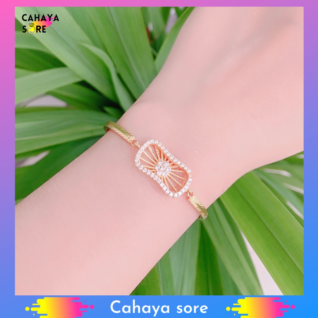 Gelang Xuping Gold Gelang Tangan Dewasa Rantai Permata Cantik G24