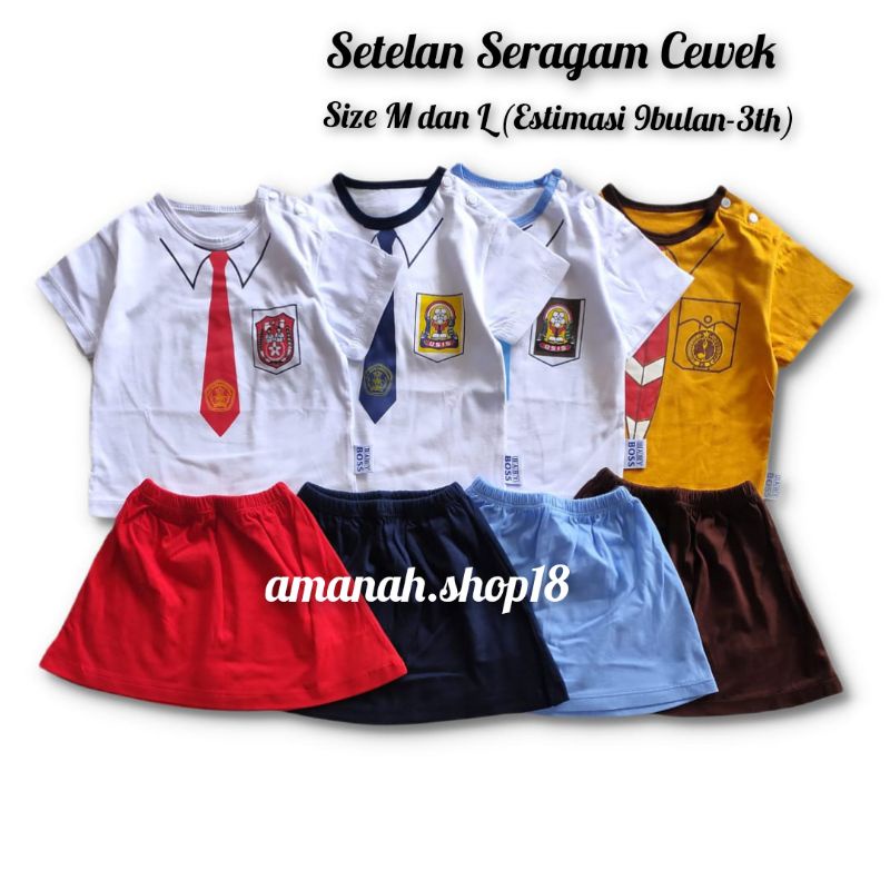 Baju Cewek Setelan Seragam Sekolah Cewek Perempuan SD SMP SMA PRAMUKA