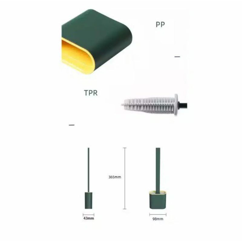 Silicone Brush Toilet Sikat KLOSET DUDUK Singel Flush-Sikat Kloset