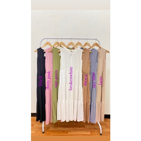 BELVA FLOWY DRESS/SLEEVELESS DRESS MAXI DRESS-6