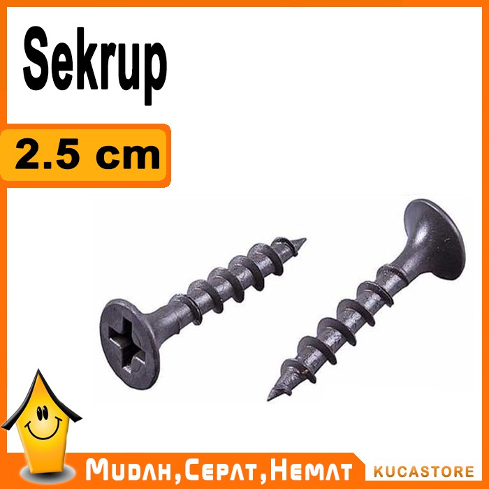 Sekrup Skrup Kayu Panjang 2.5 cm
