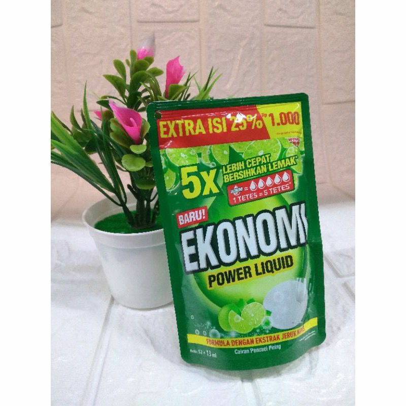 Ekonomi Power Liquid 52ml(1000) - sabun cuci piring murah