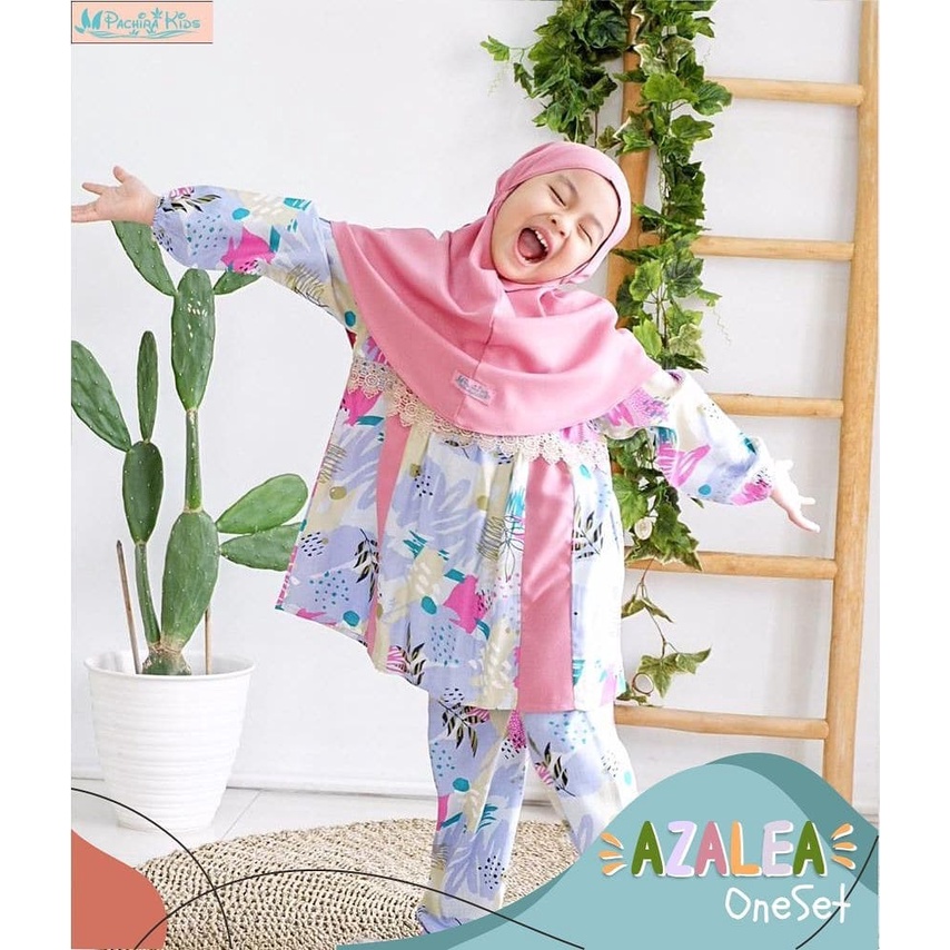 Setelan Tunik dan Celana Anak Azalea | Azalea OneSet | Setelan Tunik Celana | Setelan Anak Rayon | P