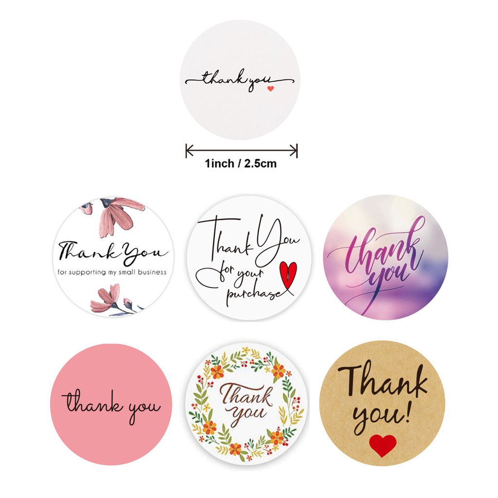 

(10 pcs) Stiker Thank You, Stiker Terima kasih, Segel Label Thank You Diameter 2,5 cm