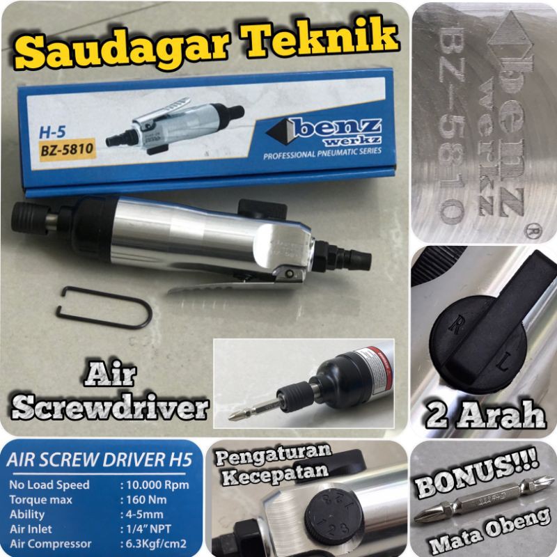 Air Screwdriver Benz 1/4&quot; Mesin Obeng Angin Benz 1/4 inch