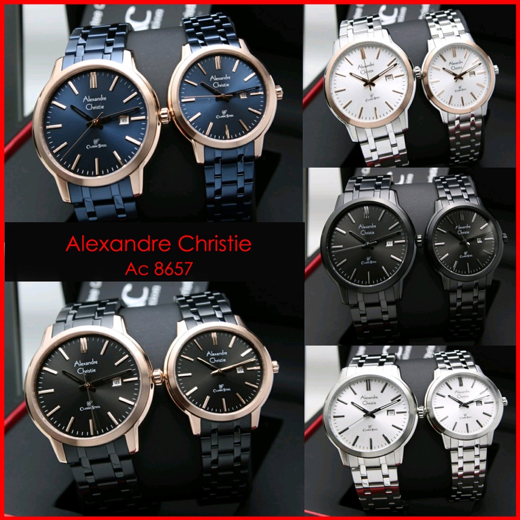 Alexandre Christie Ac 8657 /ac8657 Jam Tangan Rante Original Garansi Resmi 1 Tahun