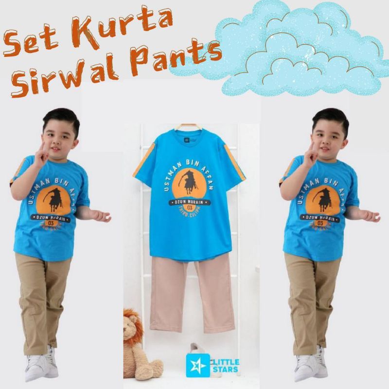 Set Kurta Sirwal || Kurta Littlestars || Sirwal Little Stars || Setelan Kurta || SET KOKO