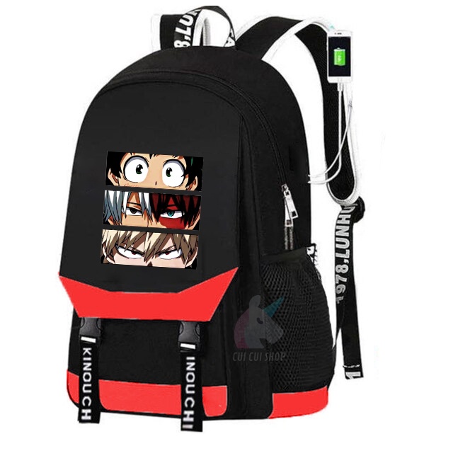 Tas Ransel Anak Sekolah Laki Laki SD TK SMP SMA SMK Gambar Anime boku no hero Academia Kartun Deku T