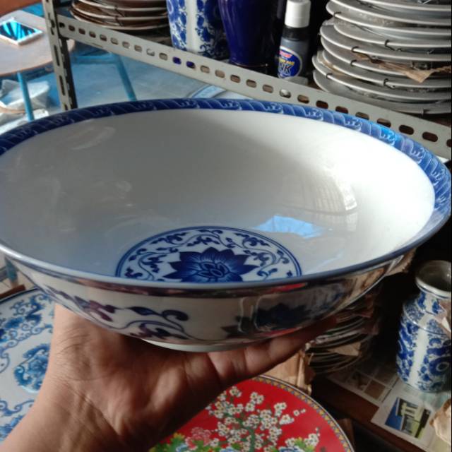 Mangkok Keramik Biru Putih
