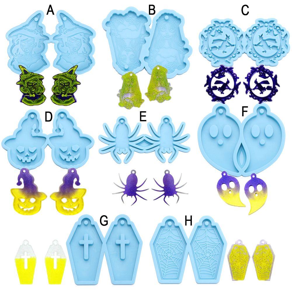 R-flower Earrings Resin Mold DIY UV Epoxy Membuat Perhiasan Alat Cetakan Silikon Resin Kristal