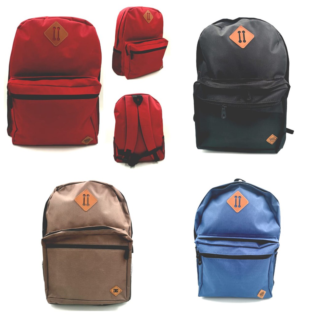 Tas Ransel Punggung VANS Polos Bahan Tebal Berkualitas