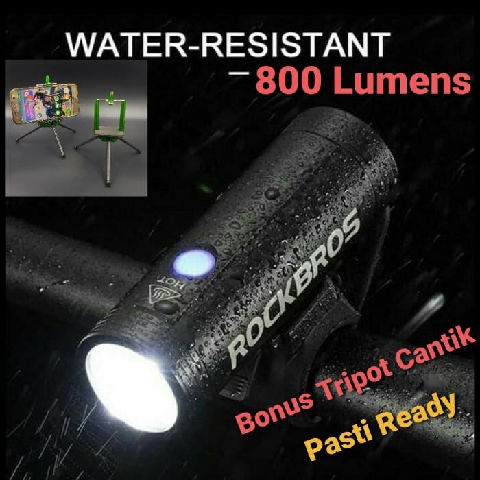 Lampu | Lampu Sepeda Led Rockbros R1-800 Bike Light 800 Lm - 800 Lumen 800Lm