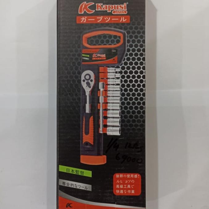 yang dicari@@@@] KAPUSI 1/4 Inch Kunci Sok Set 12 Pcs - Socket Set Shock mirip tekiro