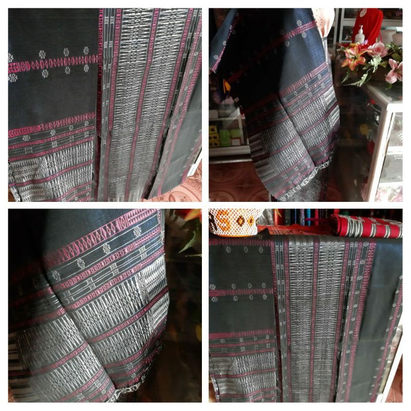 SONGKET PUCCA BINTIK NAVY SILVER