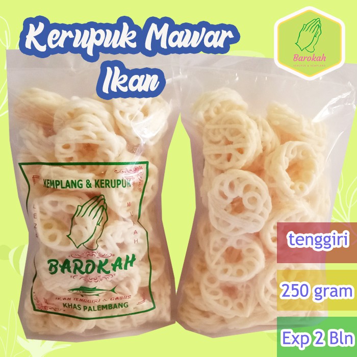 

Kerupuk mawar putih ikan tenggiri 250 gram