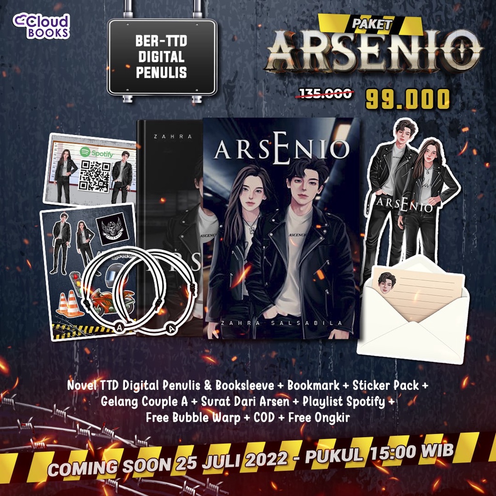 [ READY STOK ] Novel Arsenio + TTD -  Zahra Salsabila