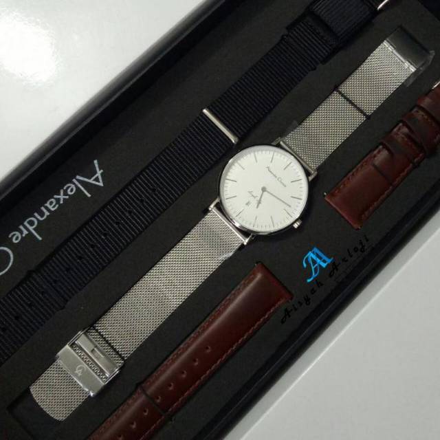 JAM TANGAN ALEXANDRE CHRISTIE AC8566 SILVER SET ORIGINAL GARANSI RESMI