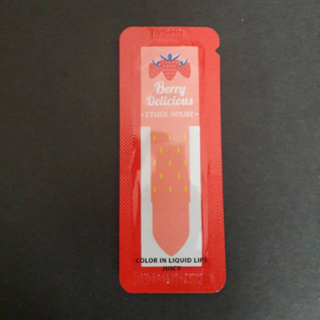 Sampel Colour in Liquid Lips Juicy RD305  Berry - ETUDE HOUSE