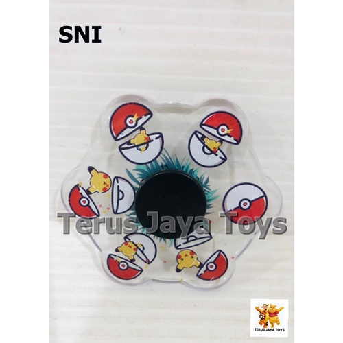 Promo Mainan Fidget Spinner Tiktok Murah 15 Karakter 3D Naruto Among Us-Spinner telur pikacu