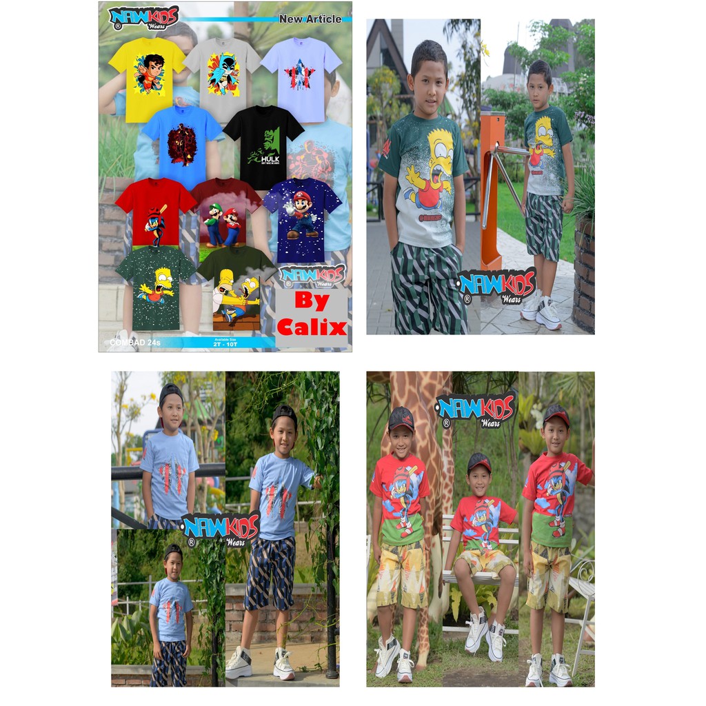 Paket 3pcs (RANDOM) Kaos Anak New Kids 3pcs Baju Kaos anak Murah
