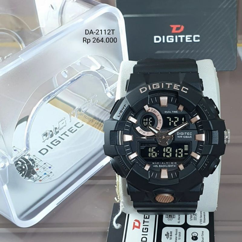 Jam Tangan Pria Digitec Original DA-2112T Tahan Air Gratis Ongkir COD