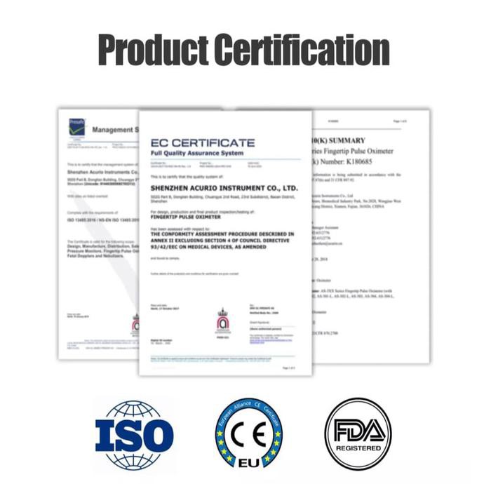 Kualitas Terbaik - Fingertip Pulse Oximeter Oxymeter Alat Pengukur Detak Jantung - Putih