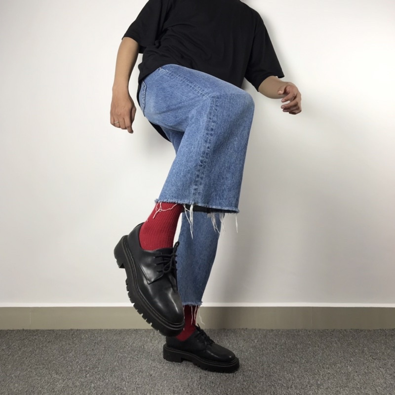 NOBODY SECOND blue jeans, cropped fit