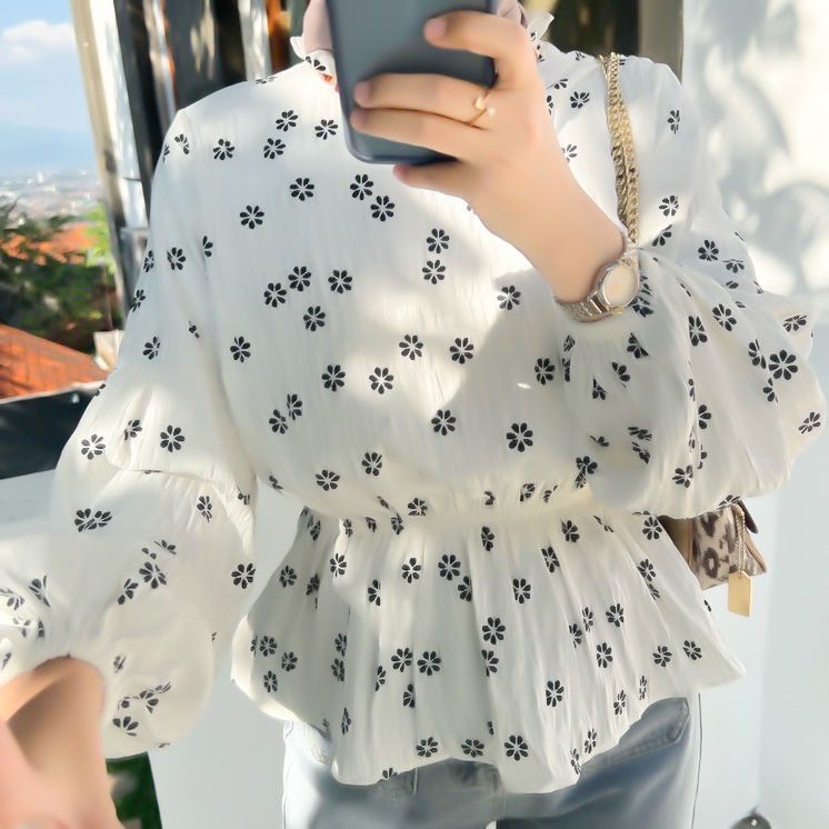 BEFAST - ZFS OOTD Blouse KETRIN /  BYTHA SHAKILA FLORAL BLOUSE / Blouse Wanita Model Terbaru / Pakaian Casual Wanita Kekinian / Atasan Lengan Panjang / Blouse Pinggang Karet / Fashion Wanita Modis / Outfit Wanita Hijab Trendy / Blouse Motif Bunga