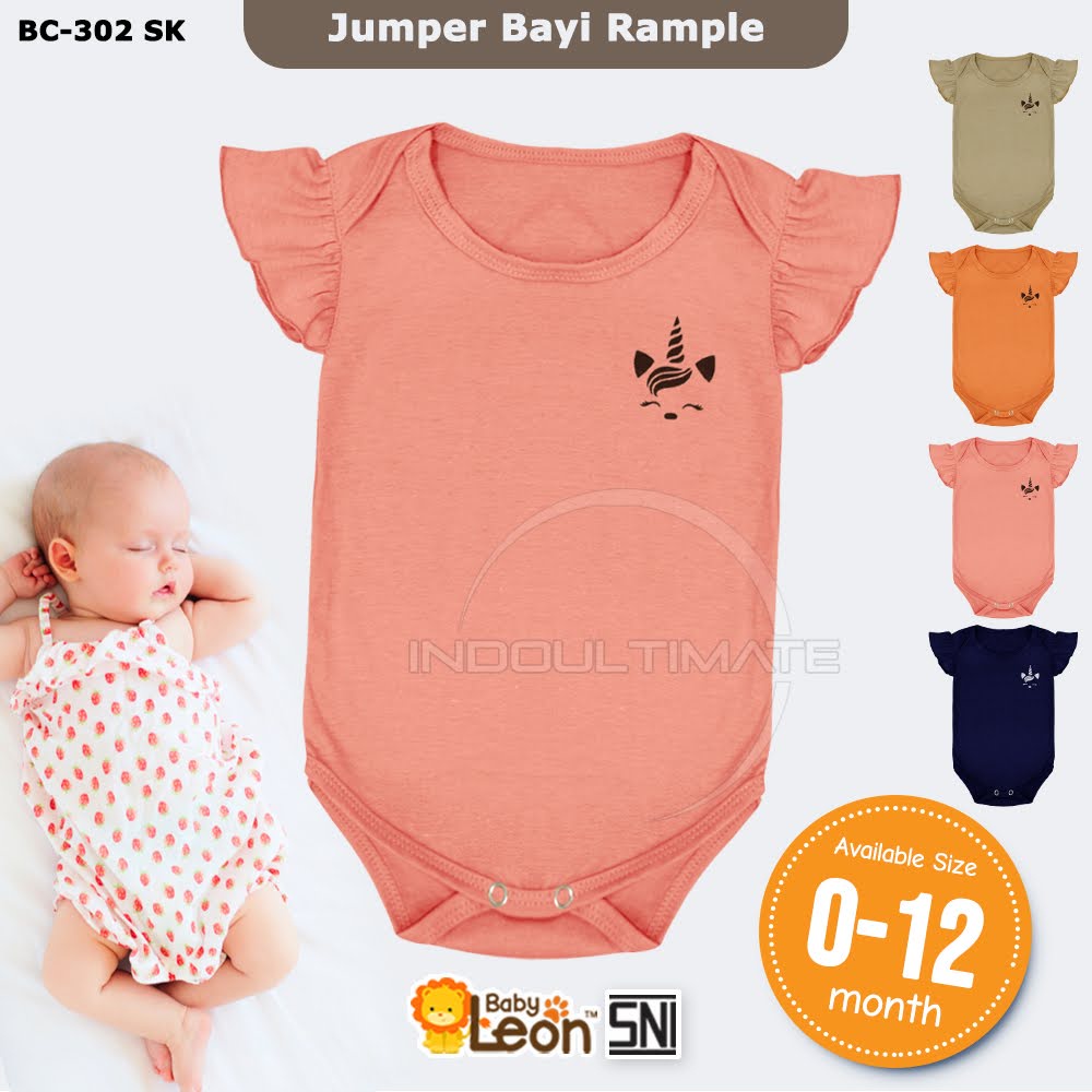 1Pc Jumsuit Jumper Bayi Rample Baju Bayi Perempuan BC-302SK Baby Jumsuit Jumpsuit Bayi BABY LEON Perempuan Baju Bayi Cewek Pakaian Anak Bayi Perempuan Body Suit Bayi Baju Harian Bayi
