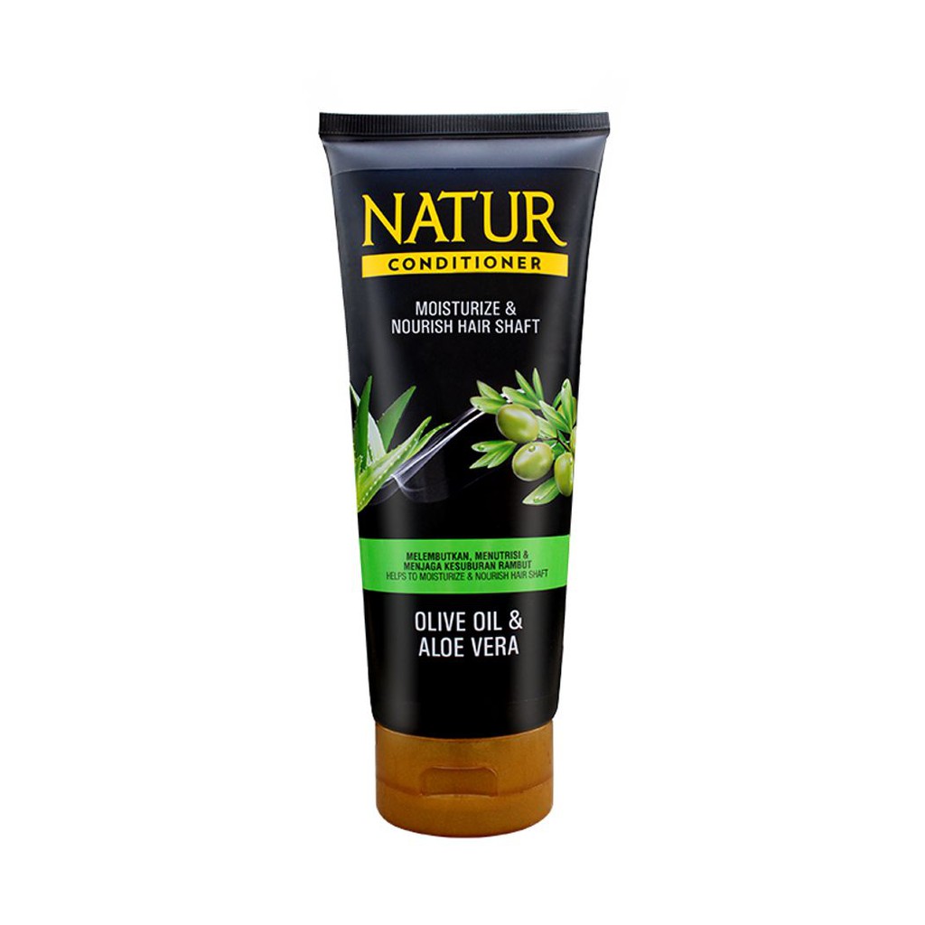 NATUR CONDITIONER OLIVE OIL N ALOE VERA 165ML ORIGINAL BPOM - CONDITIONER NATUR ALOE VERA