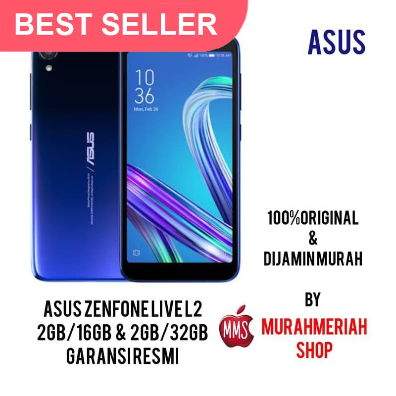 ASUS ZENFONE LIVE L2 ZA550KL 2/16 RAM 2GB INTERNAL 16GB GARANSI RESMI - Biru, 2GB 16GB MEWAH