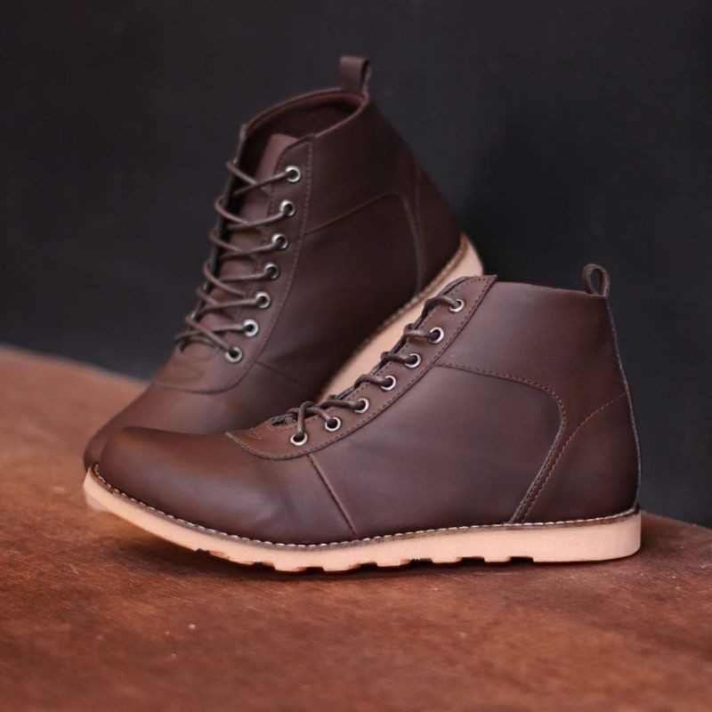 MR.JOE BARA HIGH - Sepatu Boots Fashion Pria Original Kerja Kantor Kasual Santai Touring Biker Boot