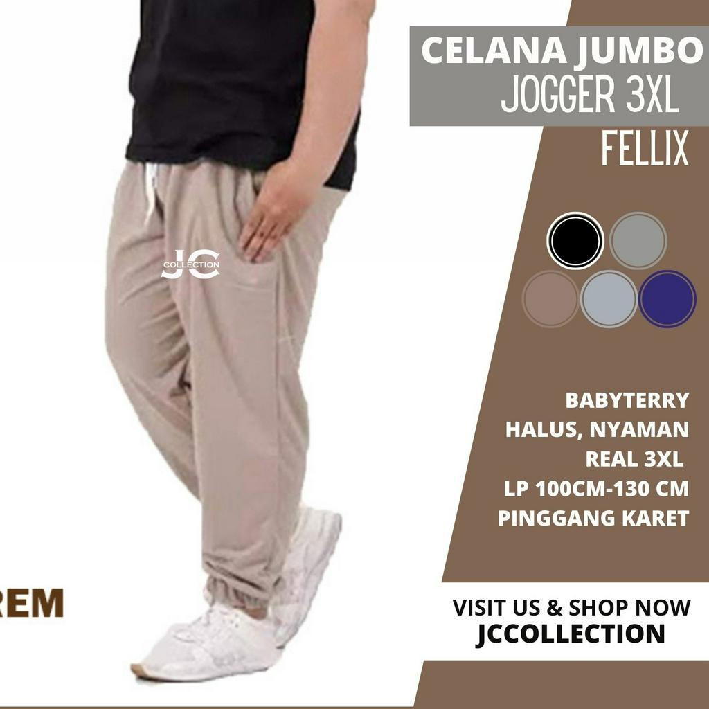 Celana Jogger Pria Jumbo Polos Training Pants Big Size Jumbo - Evand JCCollections