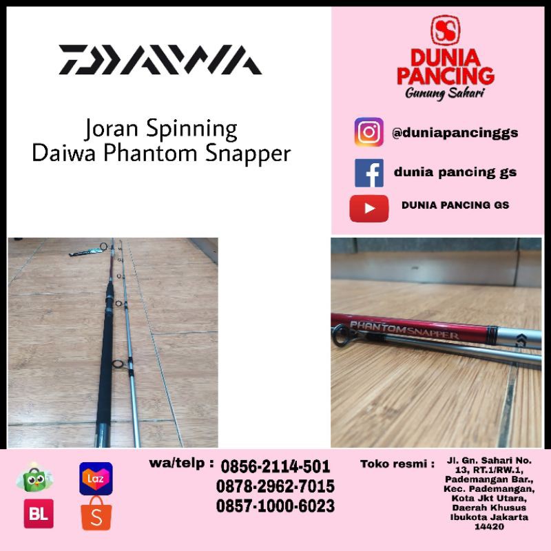Joran Spinning Daiwa Phantom Snapper 802MH
