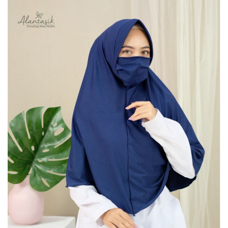 Jilbab SHEILA Pet Antem Anti Corona hijab safety mask jilbab instan niqob masker pet antem GR.8