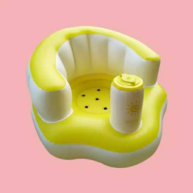 Kursi Sofa bayi Tiup Mainan bayi dan anak Tempat Duduk Bayi Balon  motif polos