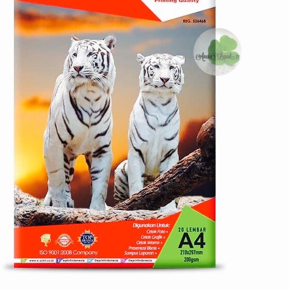 

♝ E-print glossy photo paper 200 gsm/20 lbr kertas foto glossy murah ←