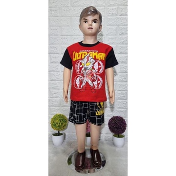 SET ANAK LAKI LAKI ULTRAMAN NEW MJR/set anak superhero/baju anak cowok keren/baju aanak hari hari