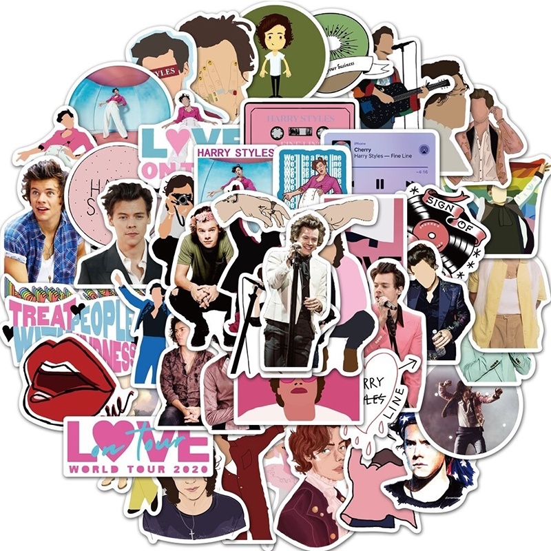 50 Harry styles personalized stickers laptop guitar decoration waterproof stickers