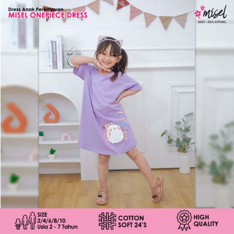 Kaos dress terusan katun anak perempuan terbaru / baju tunik t'shirt misel catton motif lucu vareasi