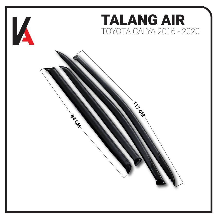 Talang Air Pintu Mobil Toyota Calya 2016 – 2021 Model Slim 4 Pintu