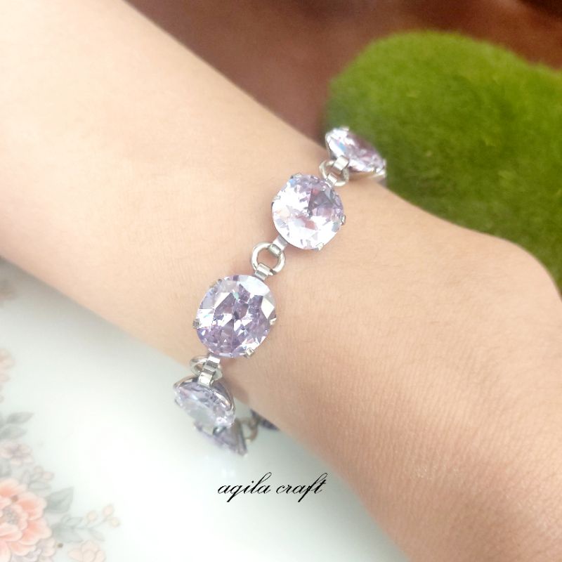 GELANG MONEL FULL DIAMOND ANTI KARAT